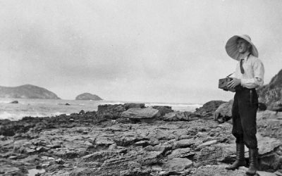 Naturalist Allan McCulloch on Lord Howe Island.